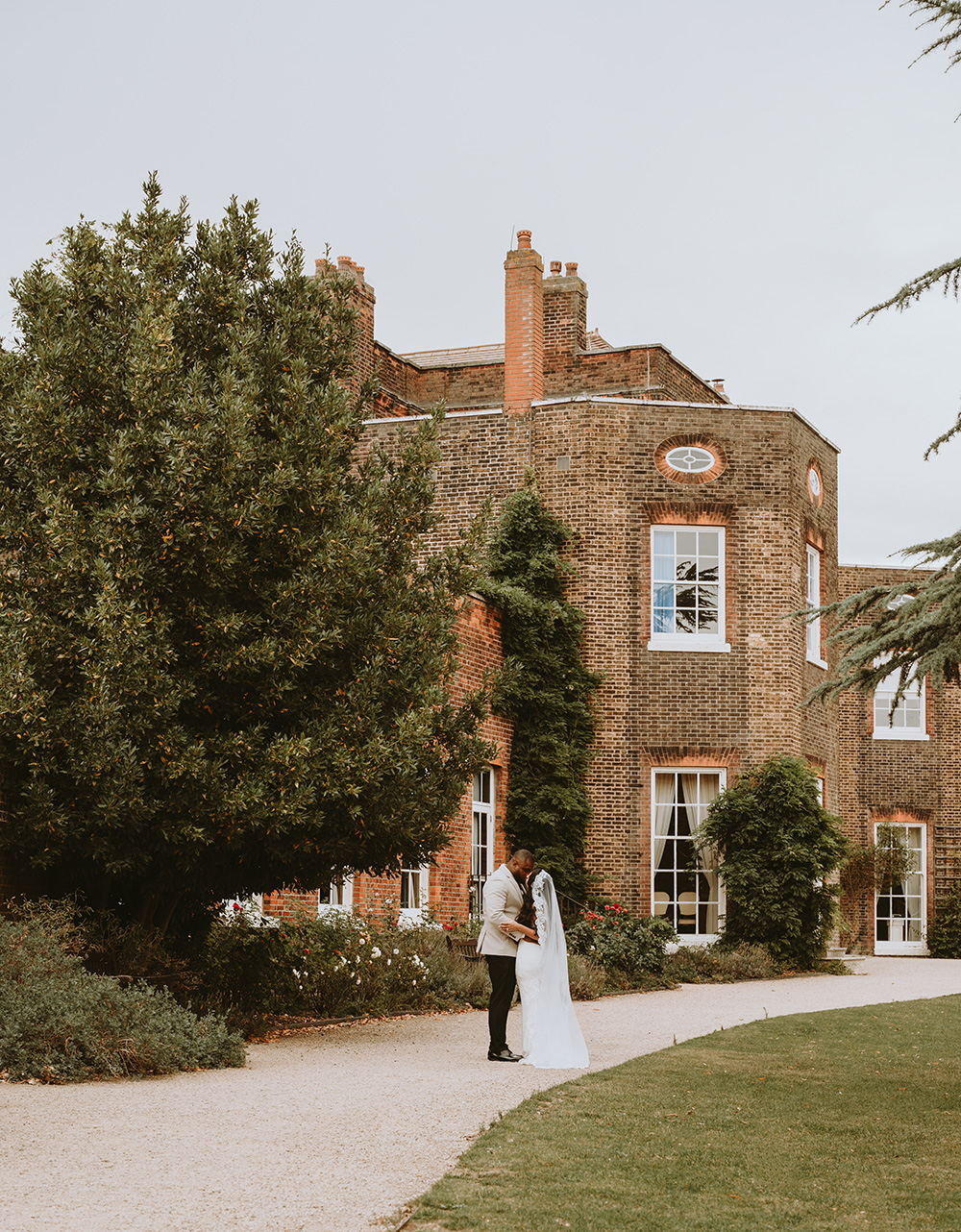 Bride and groom portrait Langtons House