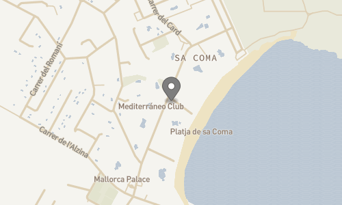 Lokation for Hipotels Mediterraneo Club