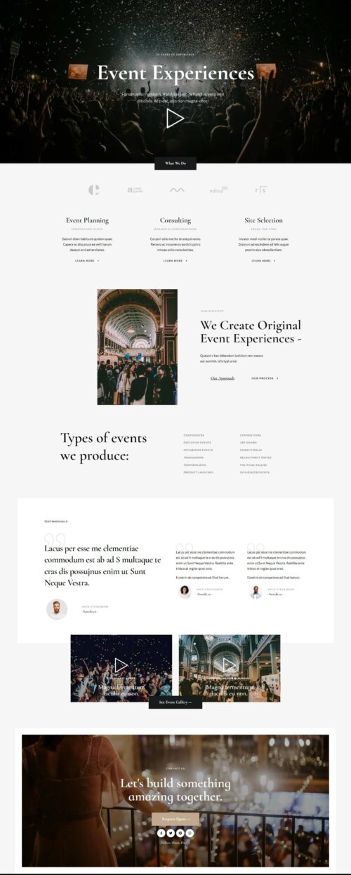 Event Planner Home 2
