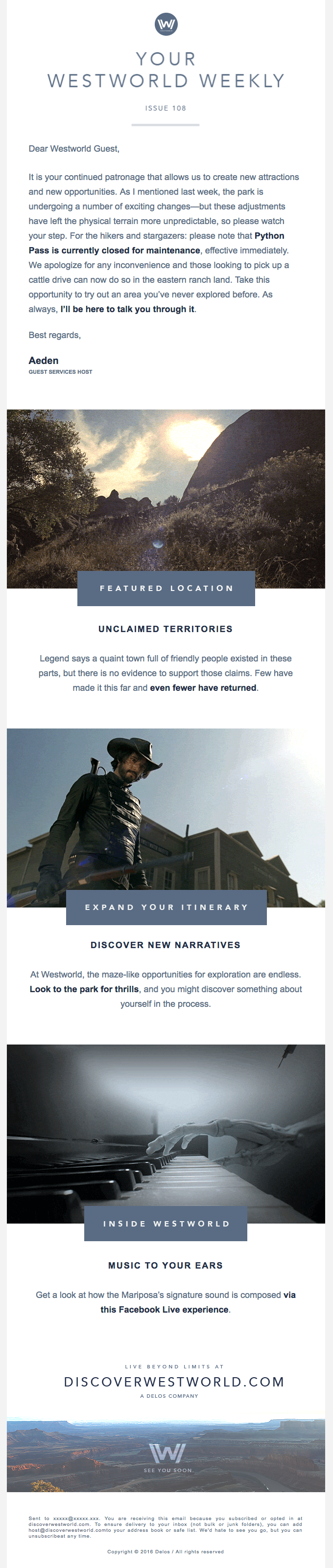 Issue 108 Your Westworld Weekly