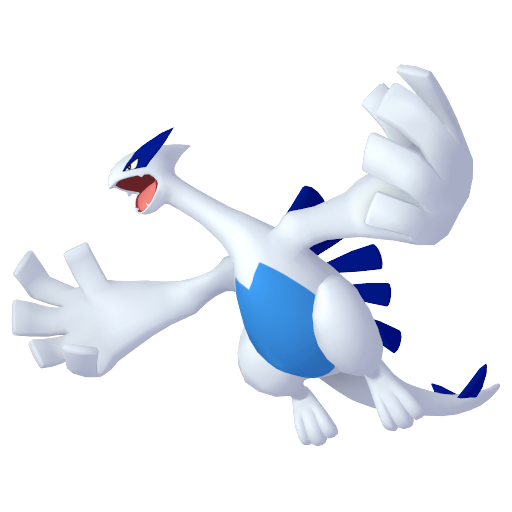 Lugia - Psychic/Flying type Pokemon from with stats, moves, and evolution data