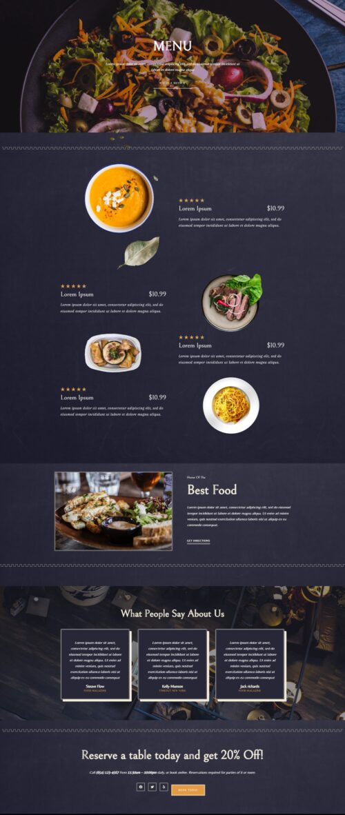 Mediterranean Restaurant Menu 2