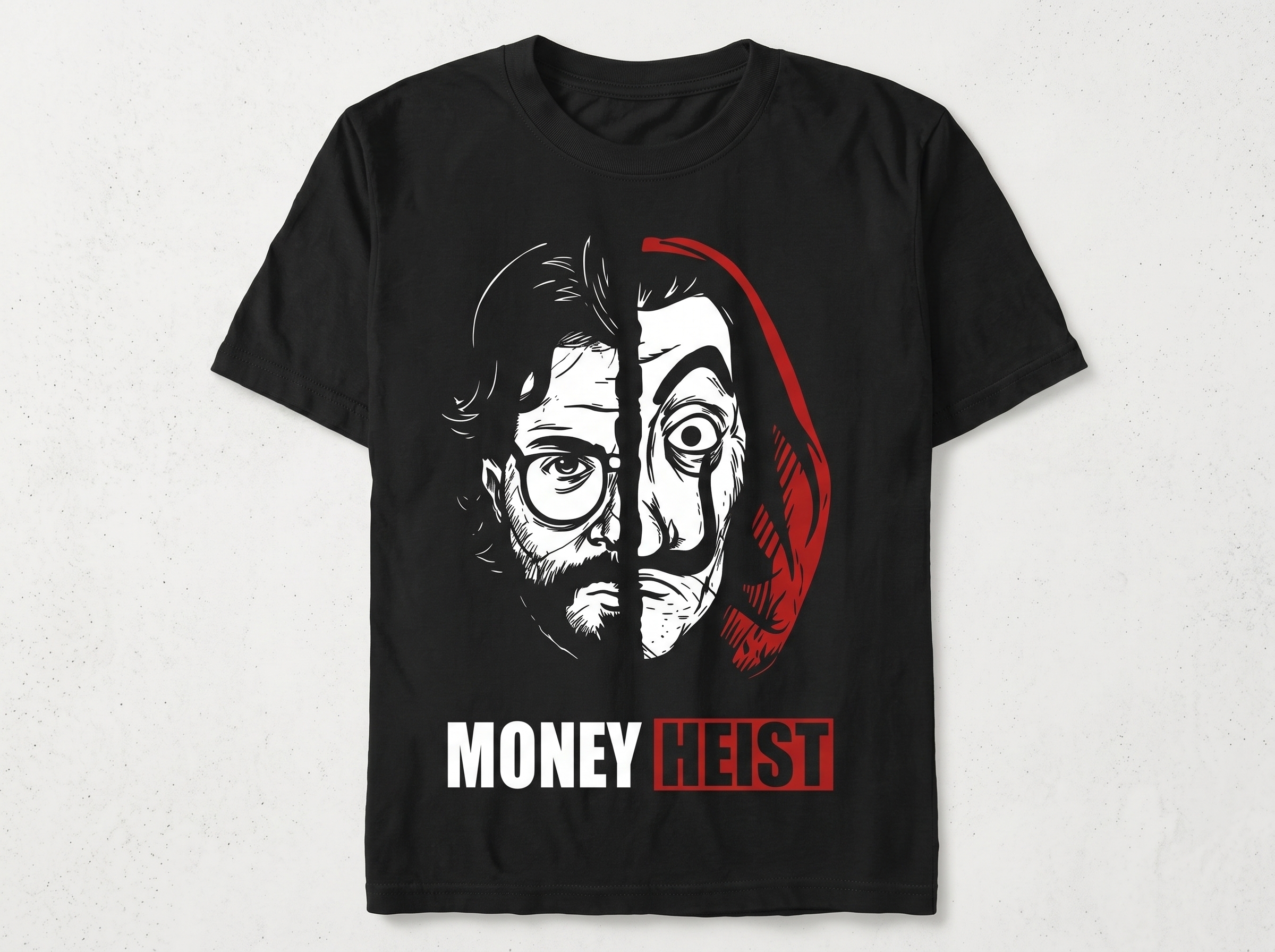 Money Heist Black Tee image
