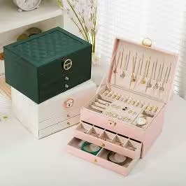 3 layer flannel jewellery box drawer 2