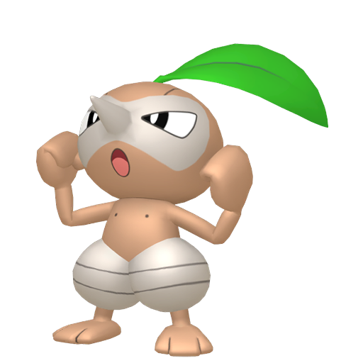 Nuzleaf - Grass/Dark type Pokemon from Pokemon Sword and Shield with stats, moves, and evolution data