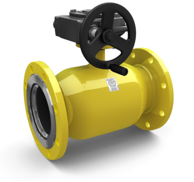 GAS Shut-off fully-welded reduced bore ball valve with Horizontal Gearbox  Flange/Flange PN 25  Carbon steel  GOST