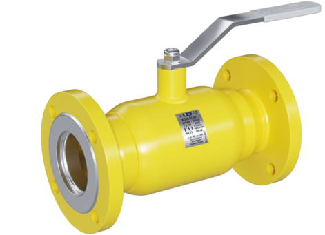 GAS. Shut-off fully-welded full bore ball valve with Lever handle  Flange/Flange PN 16  Carbon steel  GOST