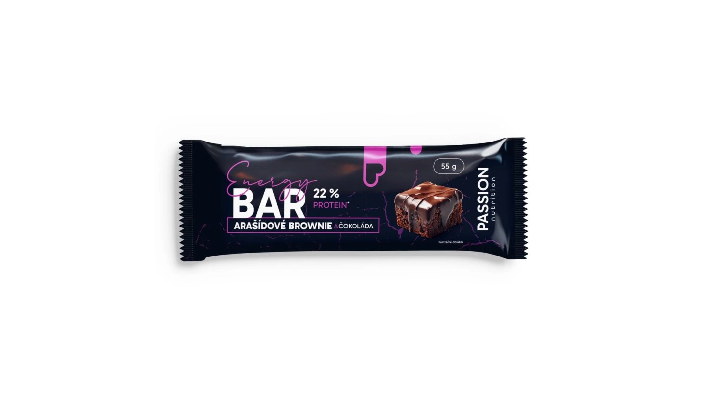 Passion Energy bar Arašídové brownie s hořkou čokoládou 55g