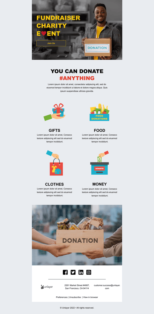 Giving Tuesday Fundraising Email Template