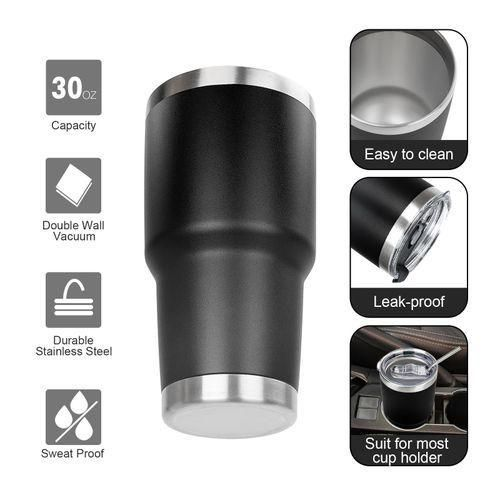 Vacuum Coffee Tumbler Mug Cup With Lids Straws 900ml