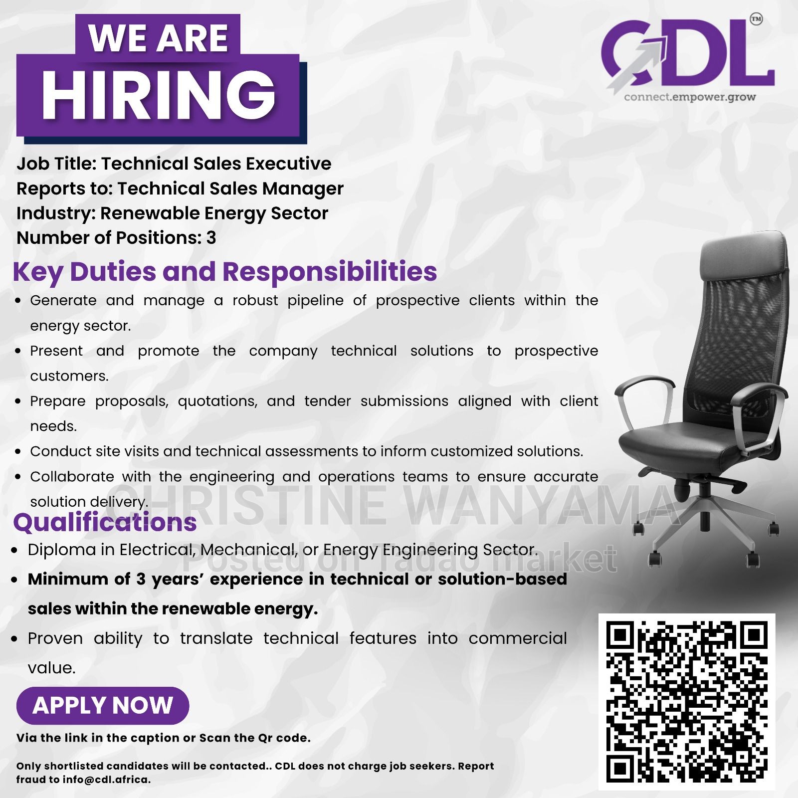 Technical sale's executive position 2