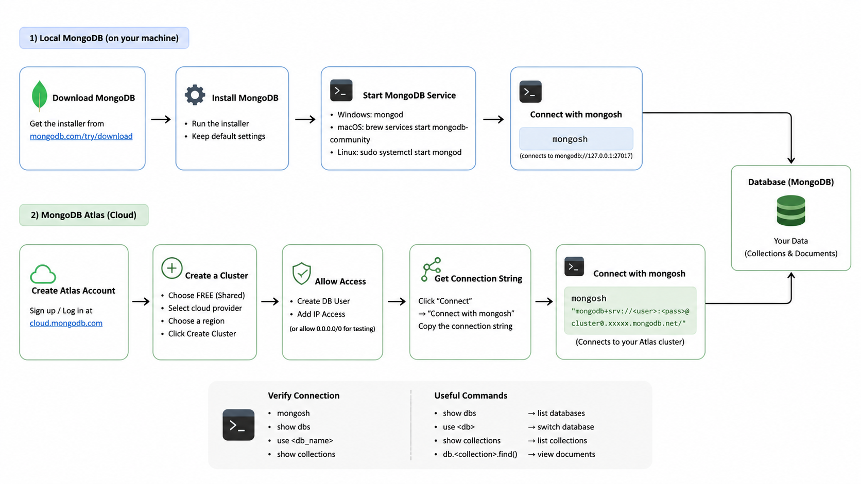 MongoDB connection options