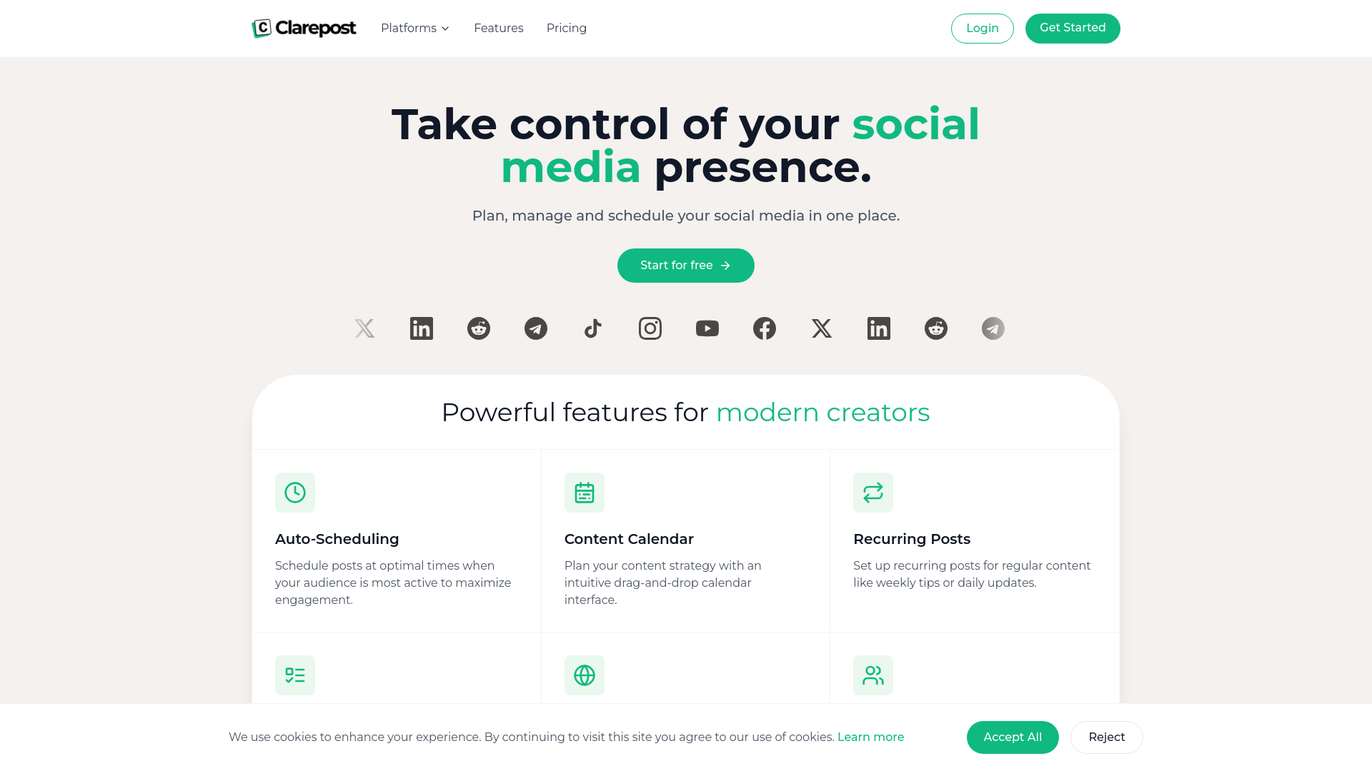 Social media management platform for streamlined content scheduling.