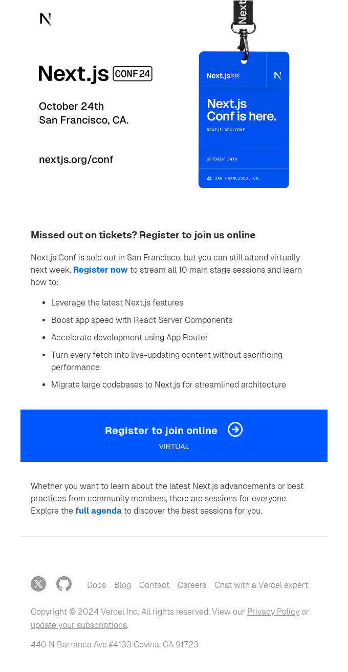 Join Nextjs Conf Online Next Week