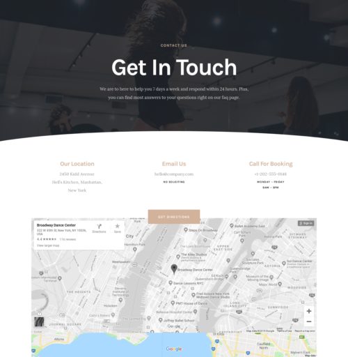 Dance School Contact