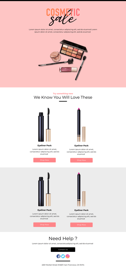 Product Recommendation Email Template