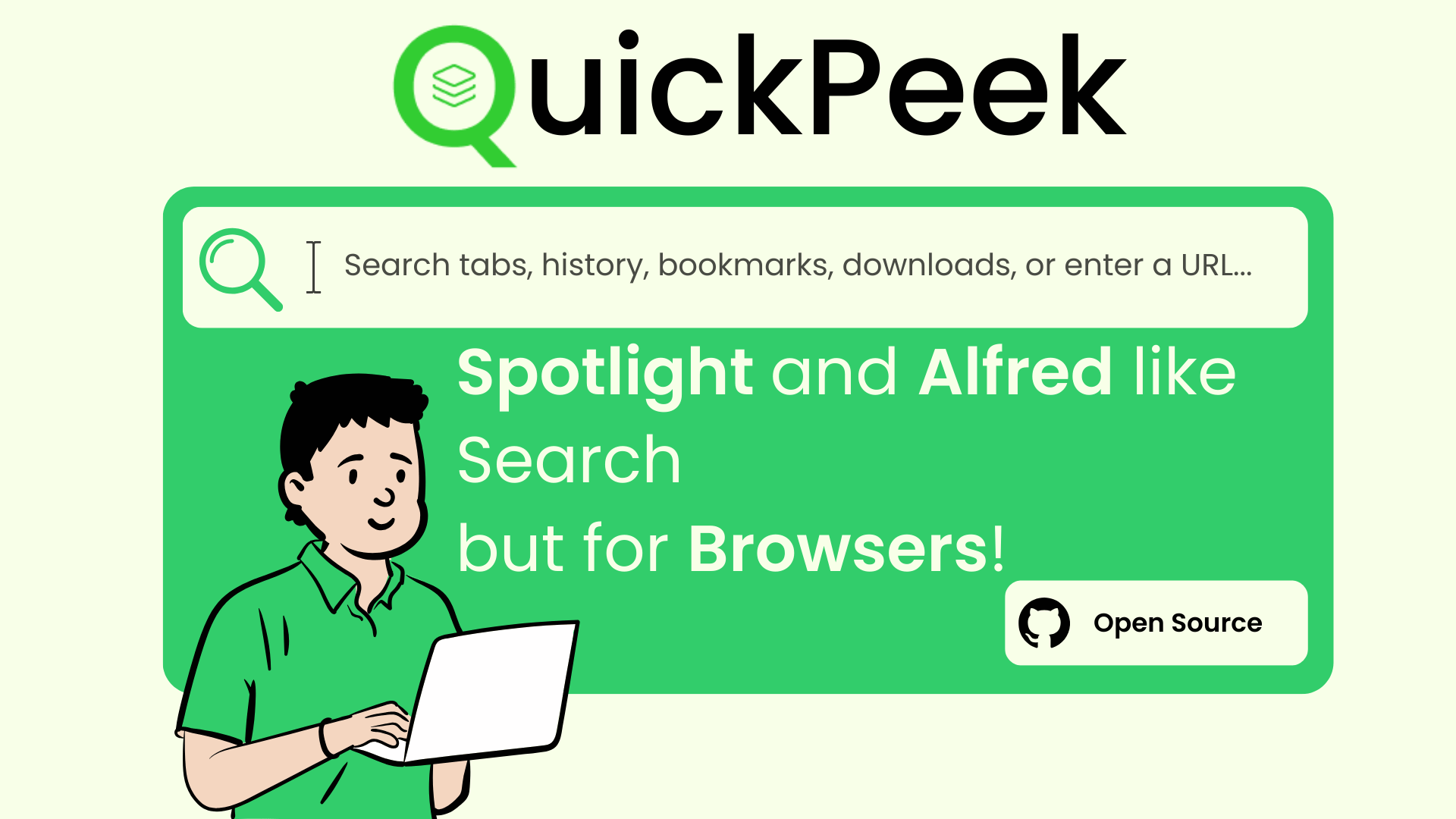 Quickpeek spotlight powertoys alfred like search for your browser