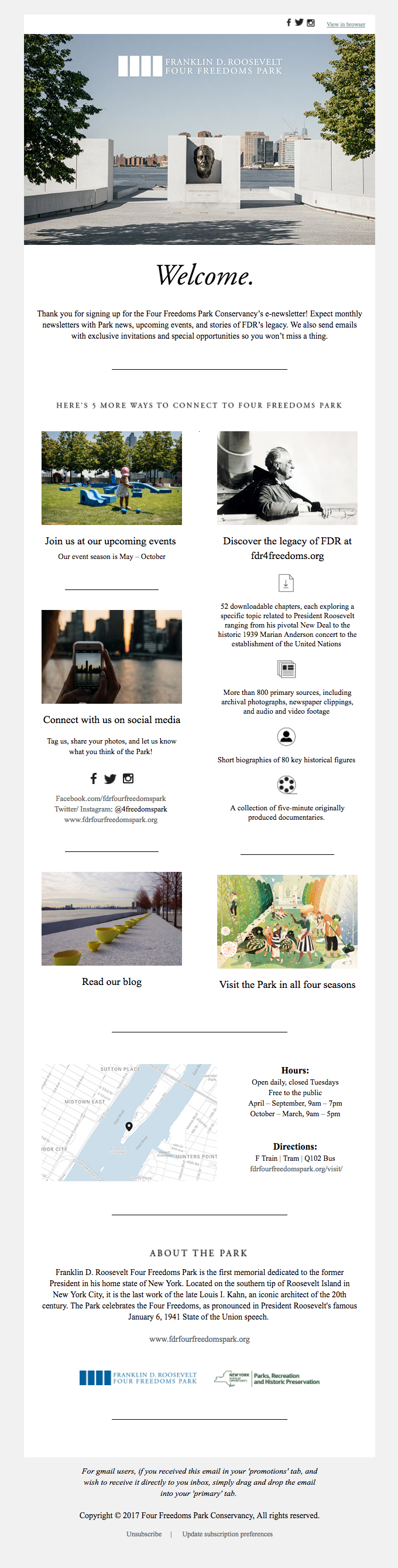 5 Ways To Connect To Four Freedoms Park
