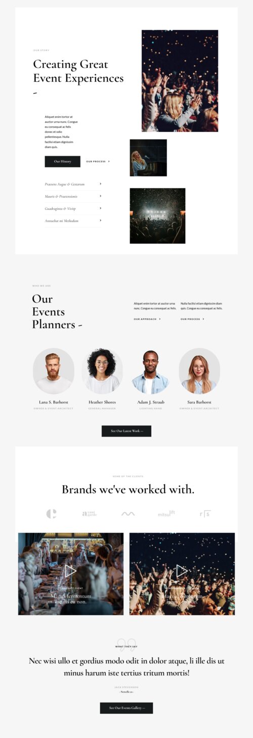 Event Planner About Us