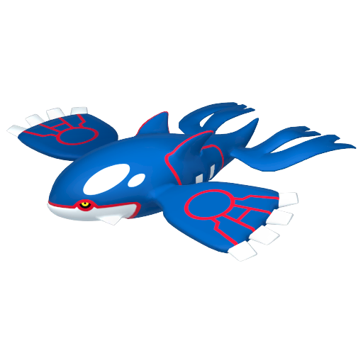 Kyogre - Water type Pokemon from Pokemon Ruby and Sapphire with stats, moves, and evolution data