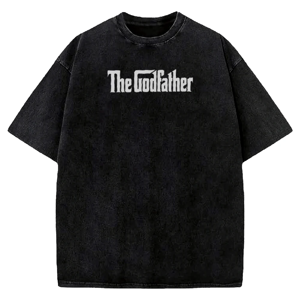The God Father Oversized Black Tee image