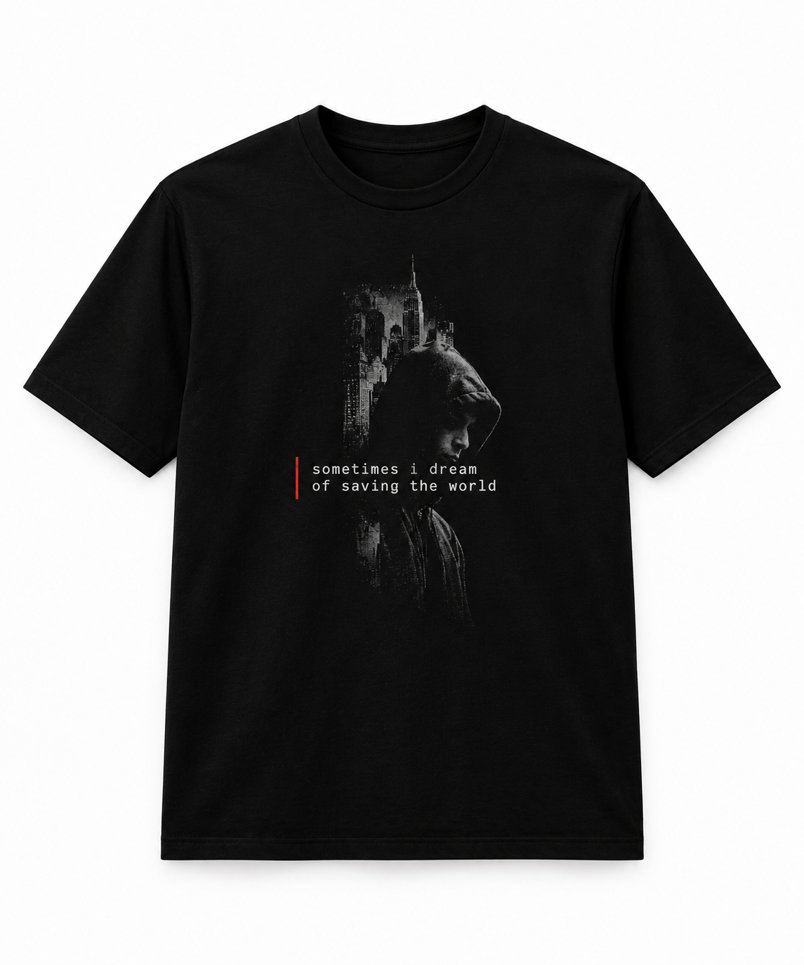 Mr Robot Sometimes I Dream Of Saving The World Graphic Black Tee image