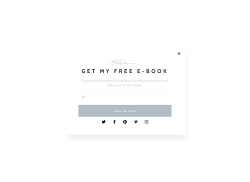 Minimalist Lifestyle Popup