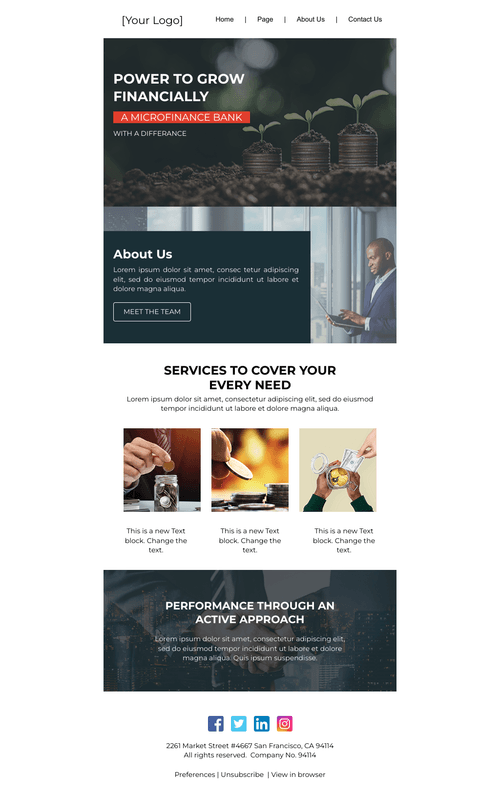 Microfinance Funds Email Template