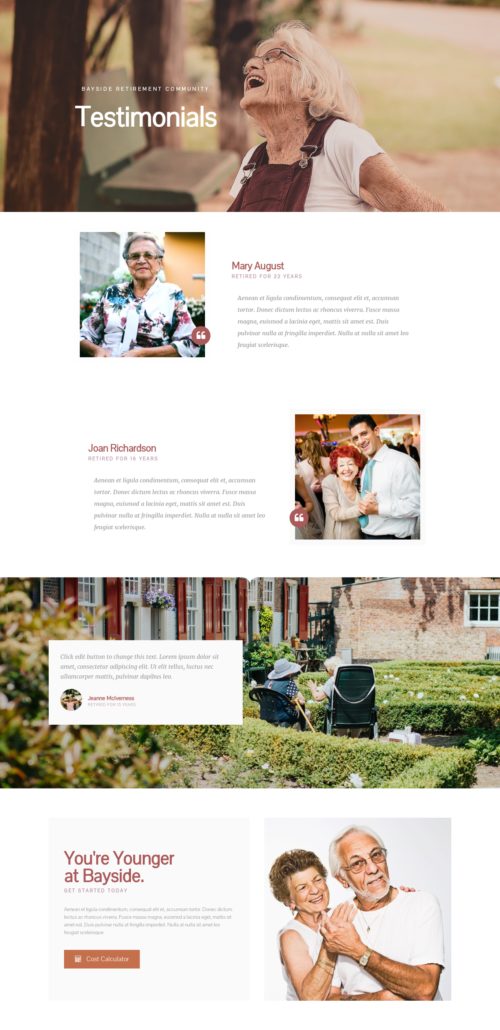 Retirement Community Testimonials