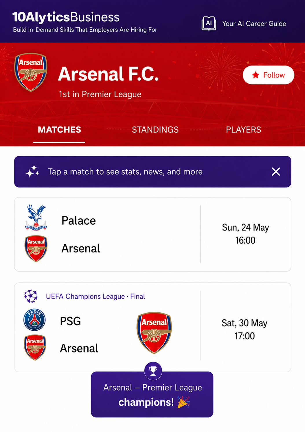 Arsenal waited 22 years but you don't have to