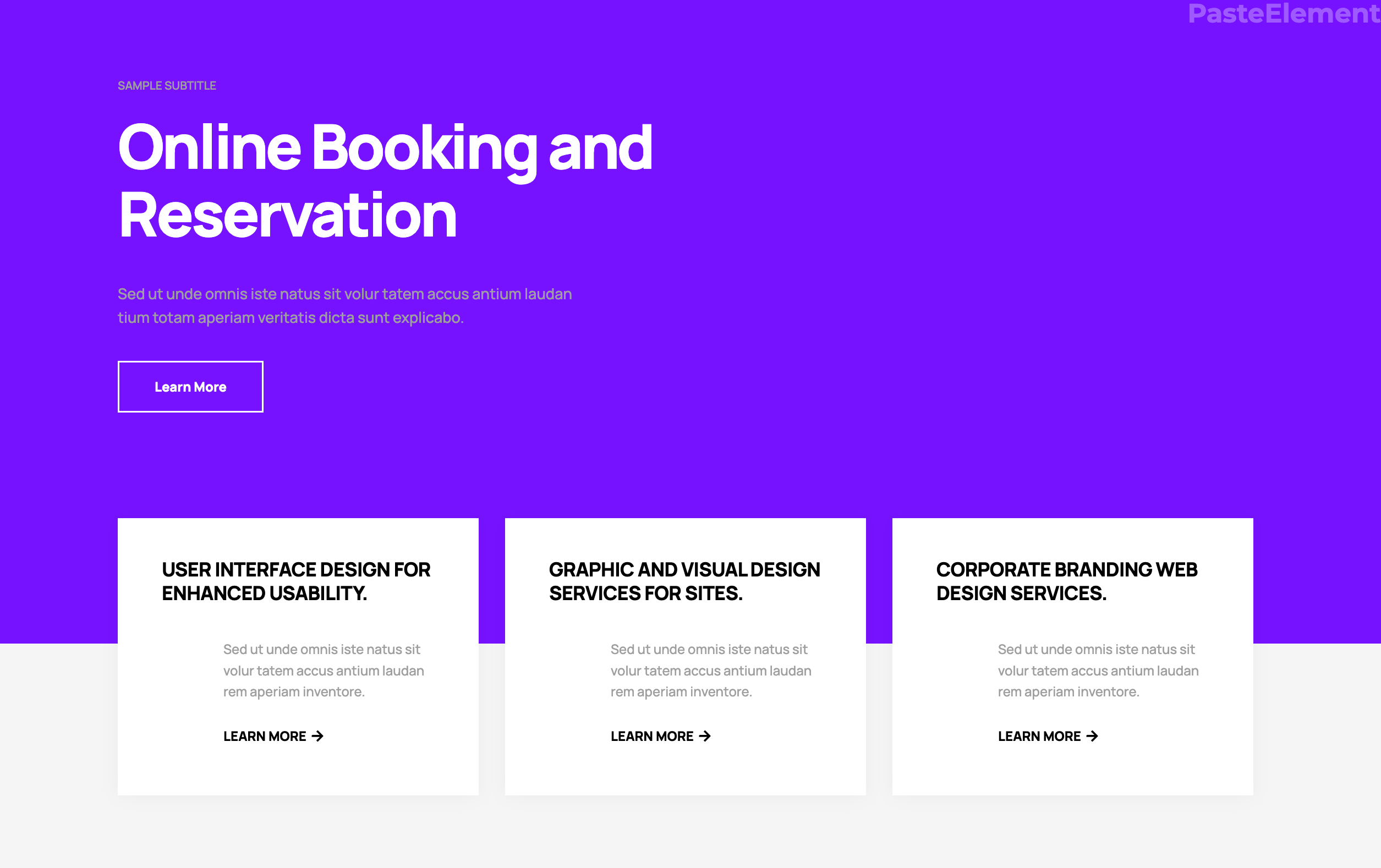 Online Booking and Reservation Section