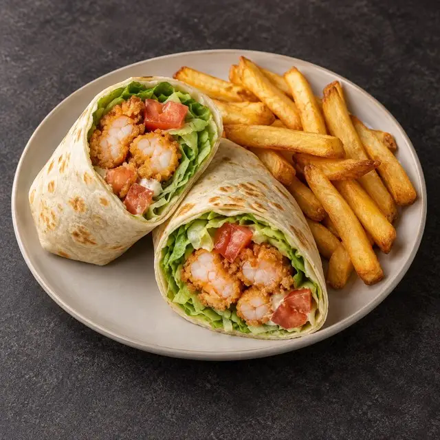 AI-generated illustration of the shrimp wrap
