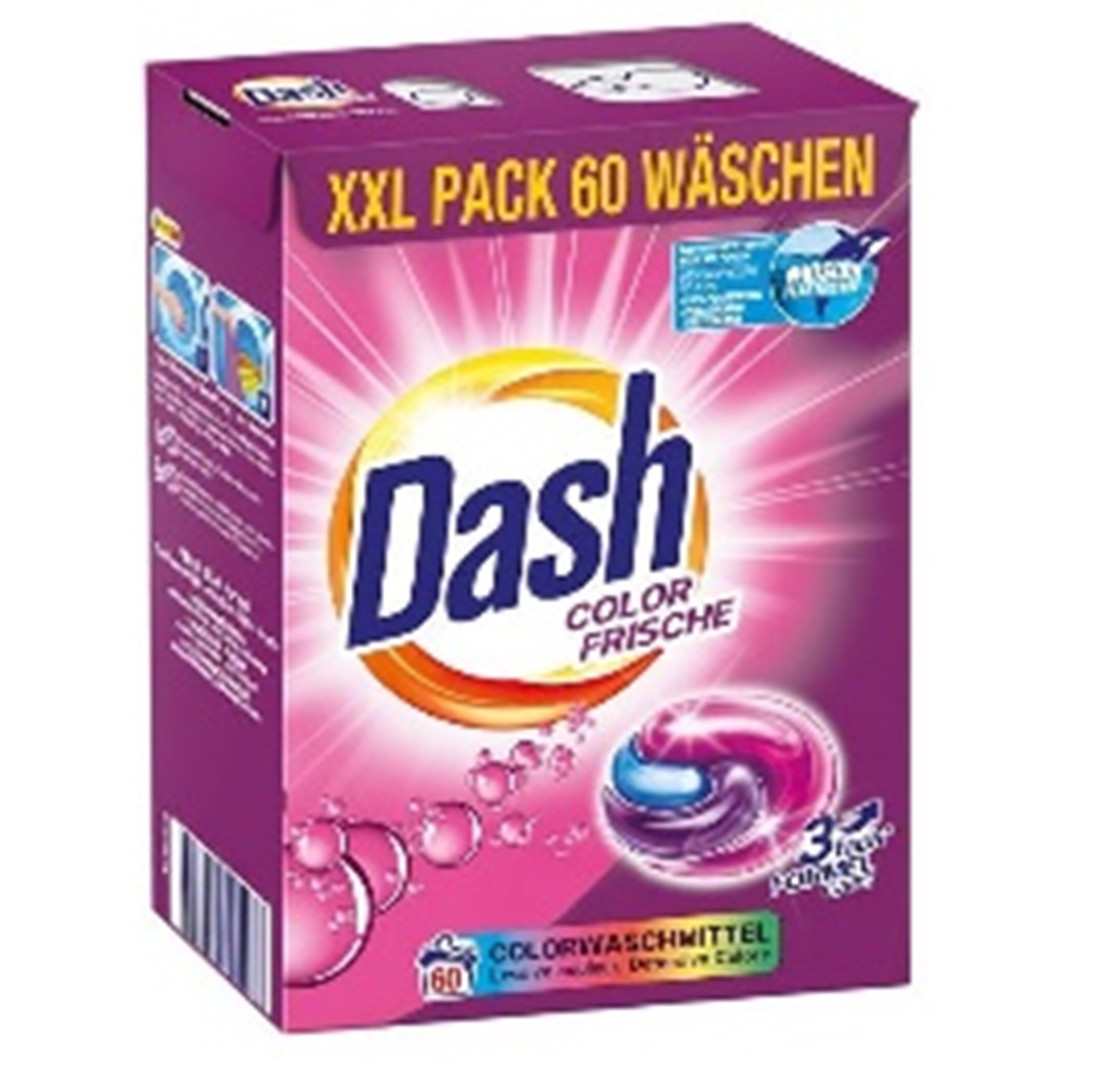 Капсули для прання Dash 3в1 Color Frische 60шт (Німеччина/Італія)