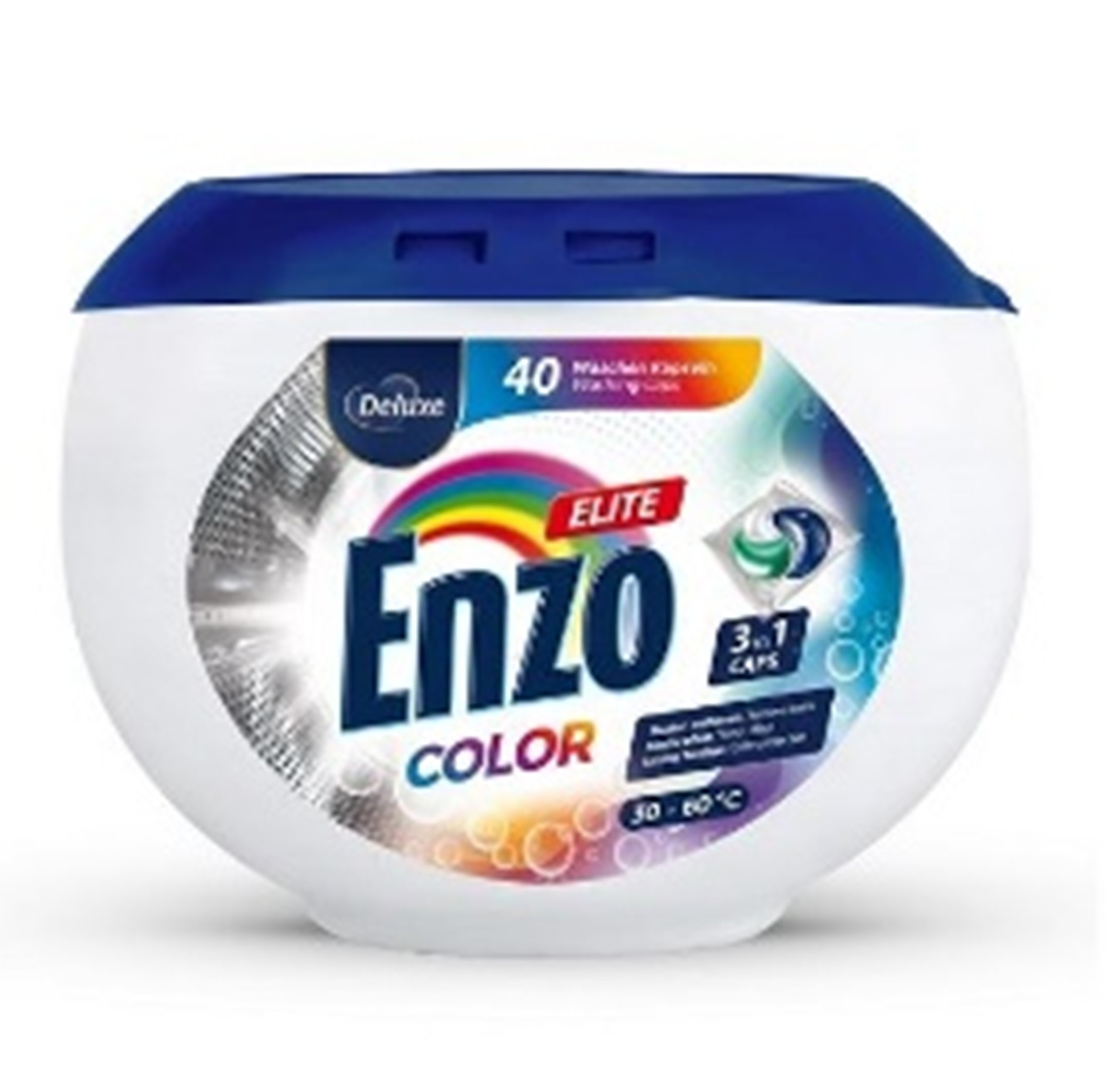 Капсули для прання Deluxe Enzo Elite Color 3в1 40шт (Німеччина)