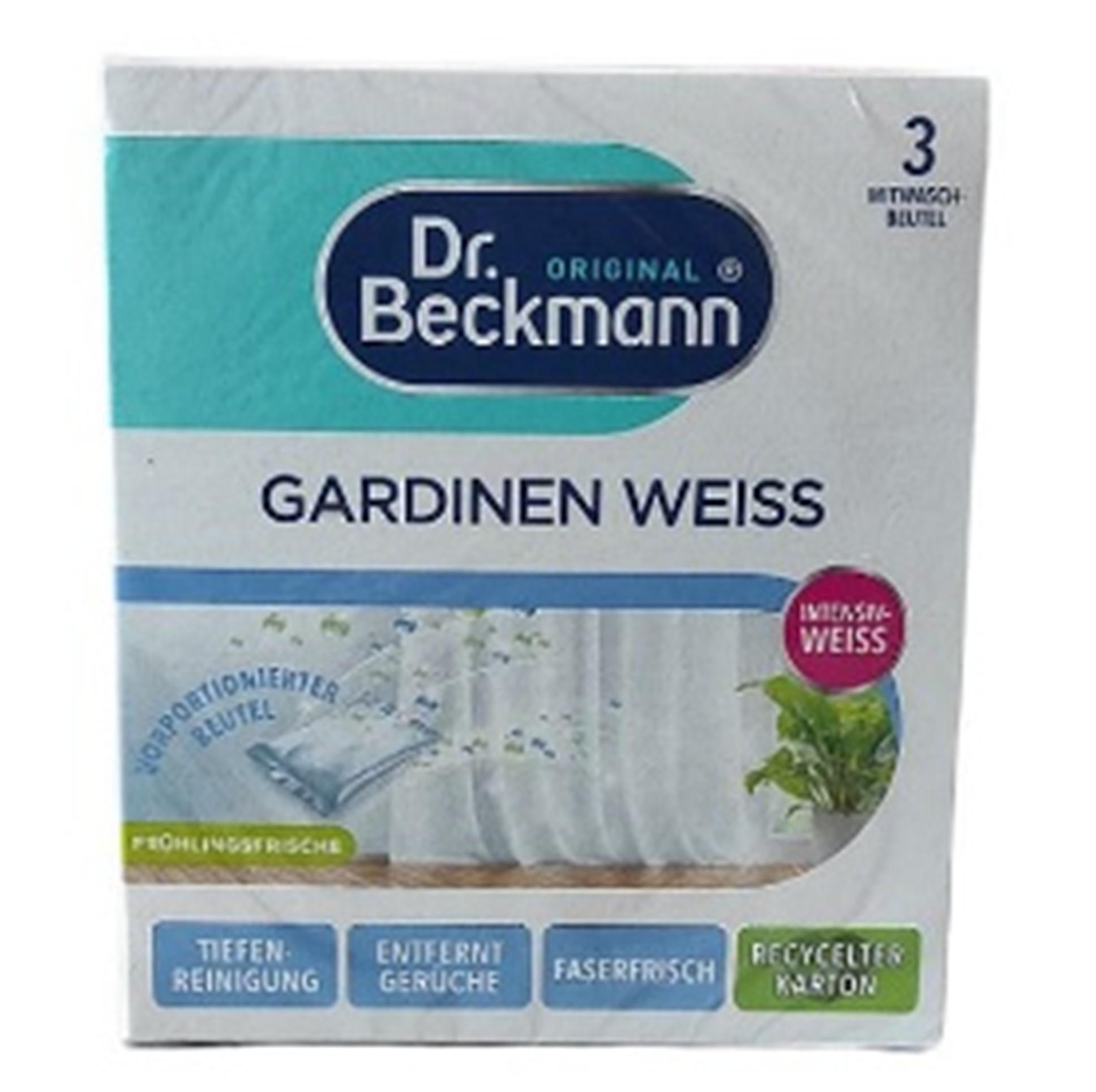 Сіль для прання тюлю та штор Dr.Beckmann 3х40г (Німеччина)