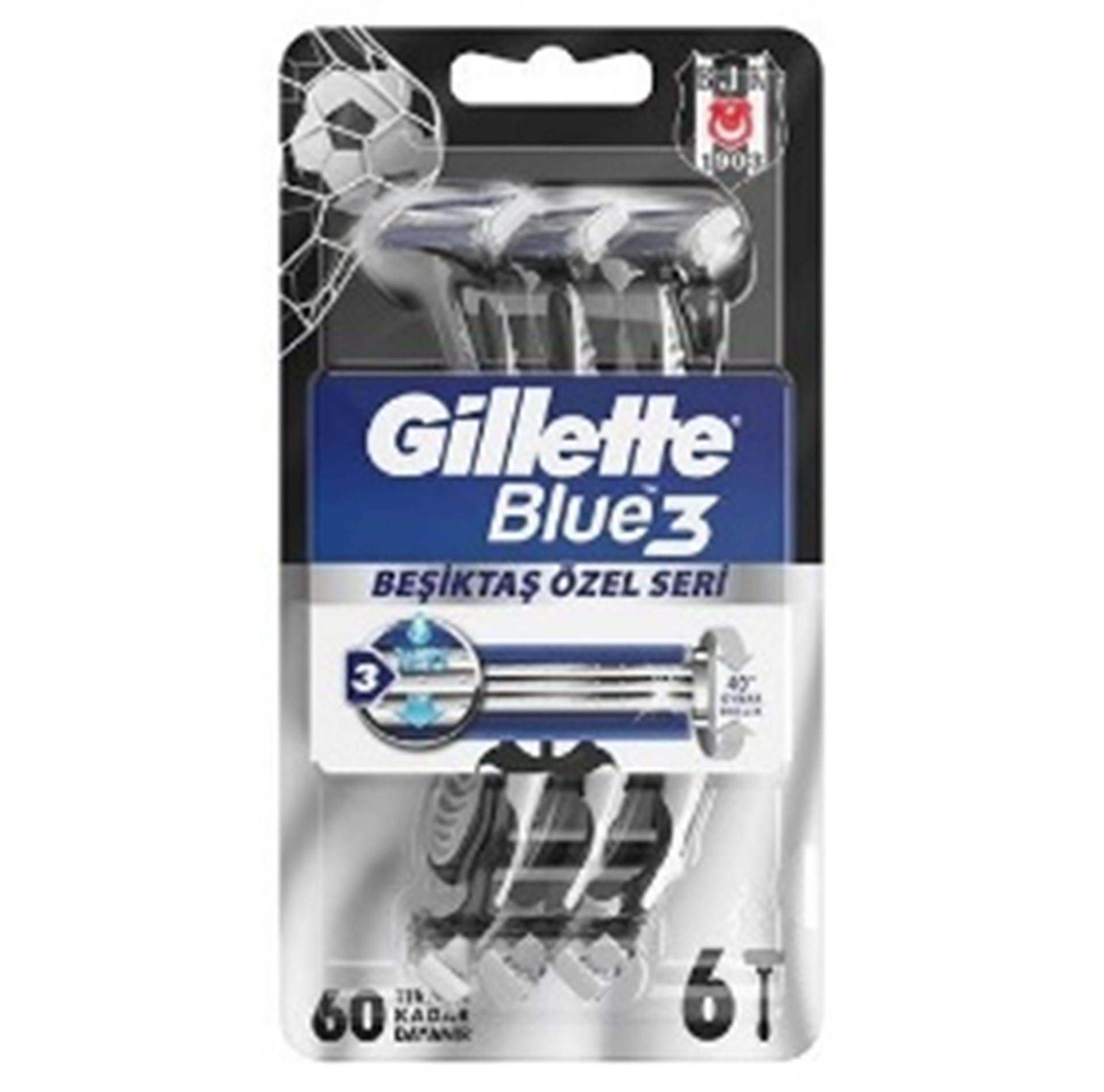 Станки для гоління чоловічі Gillette Blue3 6шт (Європа)
