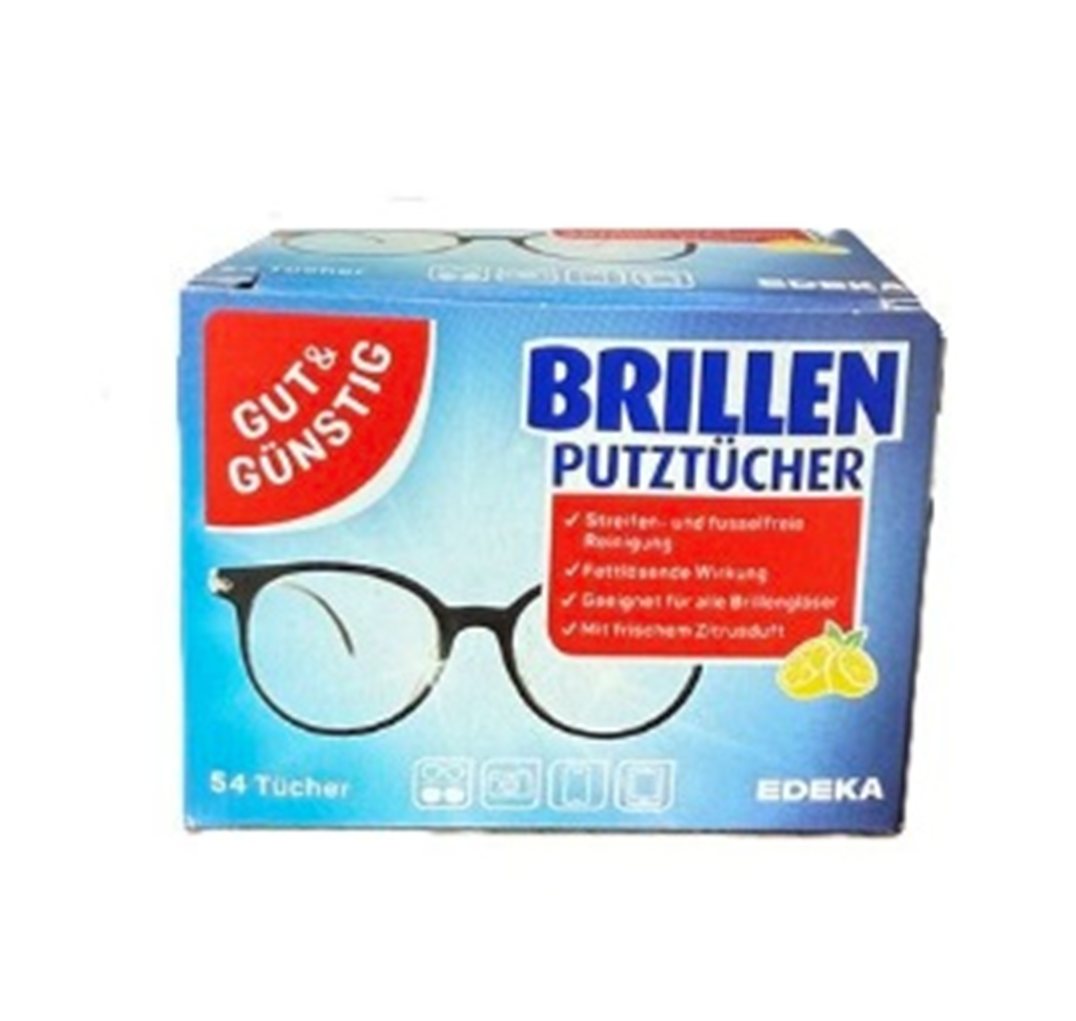 Серветки для чищення окулярів G&G Brillenputztücher 54шт (Німеччина)