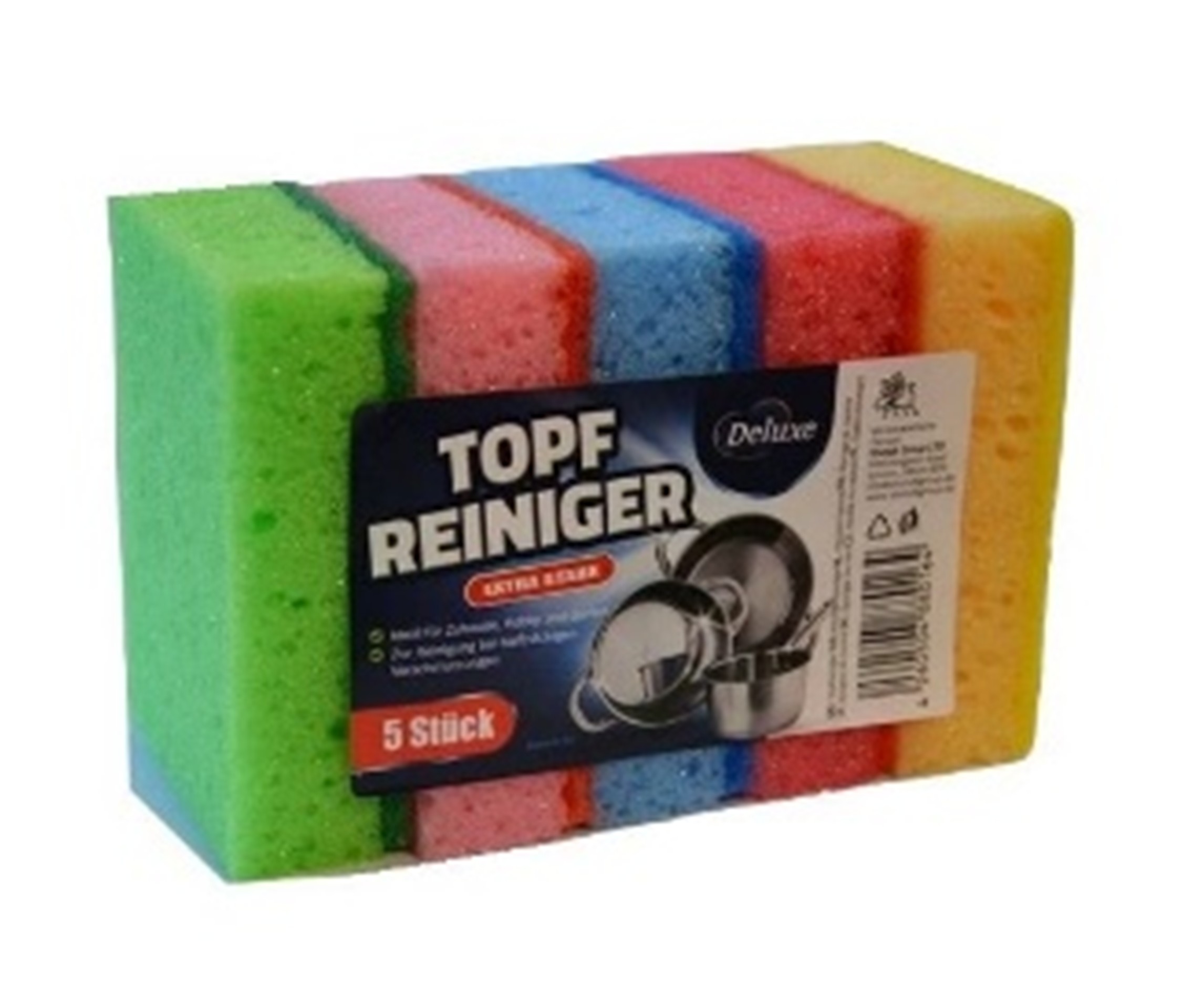 Губки для миття посуду Deluxe Topfreiniger 5шт (MULTI)