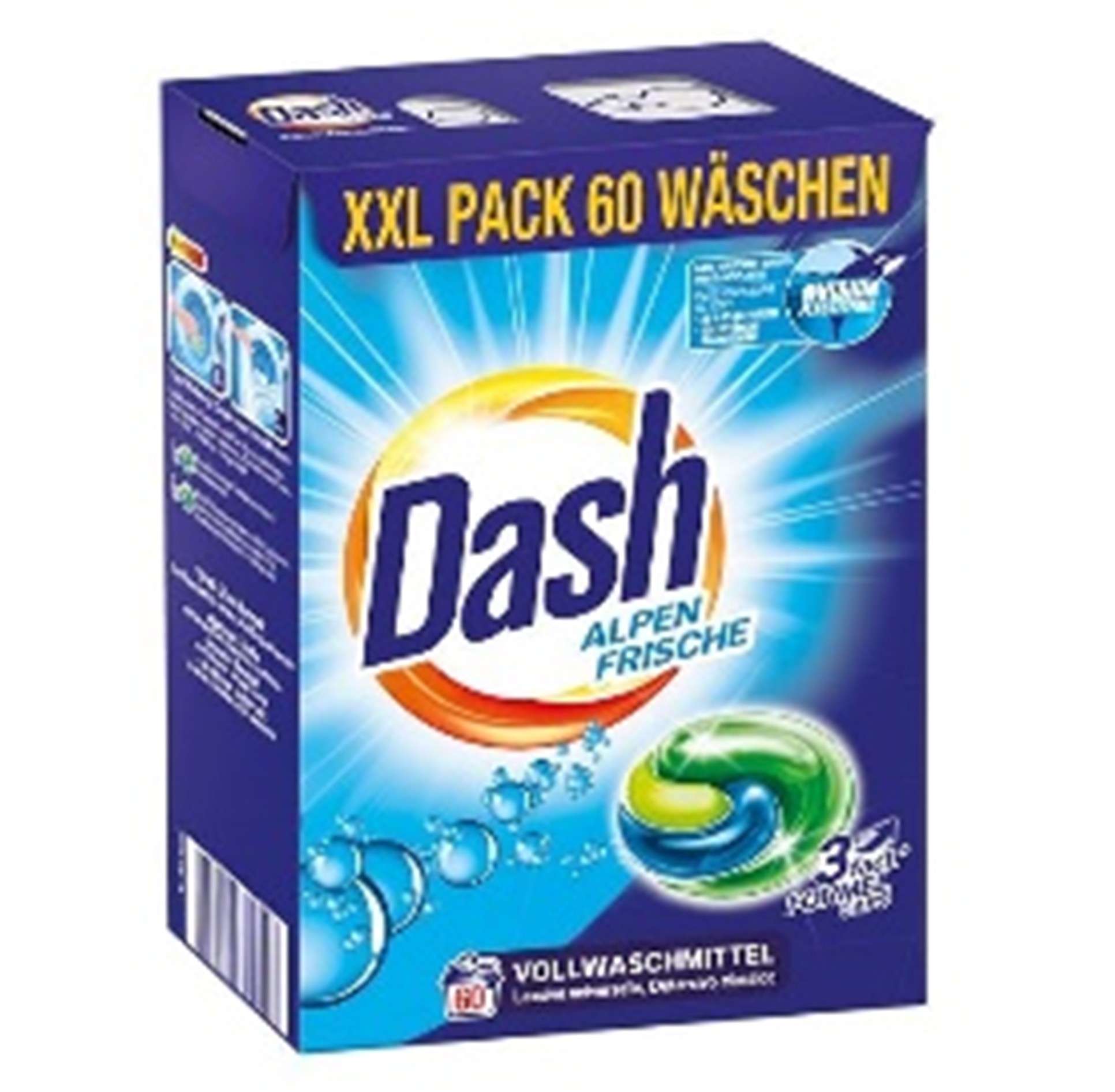 Капсули для прання Dash 3в1 Alpen Frische 60шт (Німеччина/Італія)