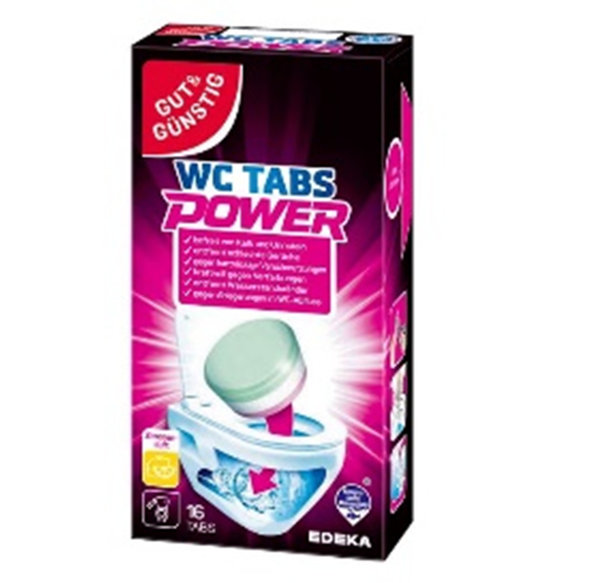 Таблетки для чищення унітазу G&G Power WC Tabs 16шт (Німеччина)