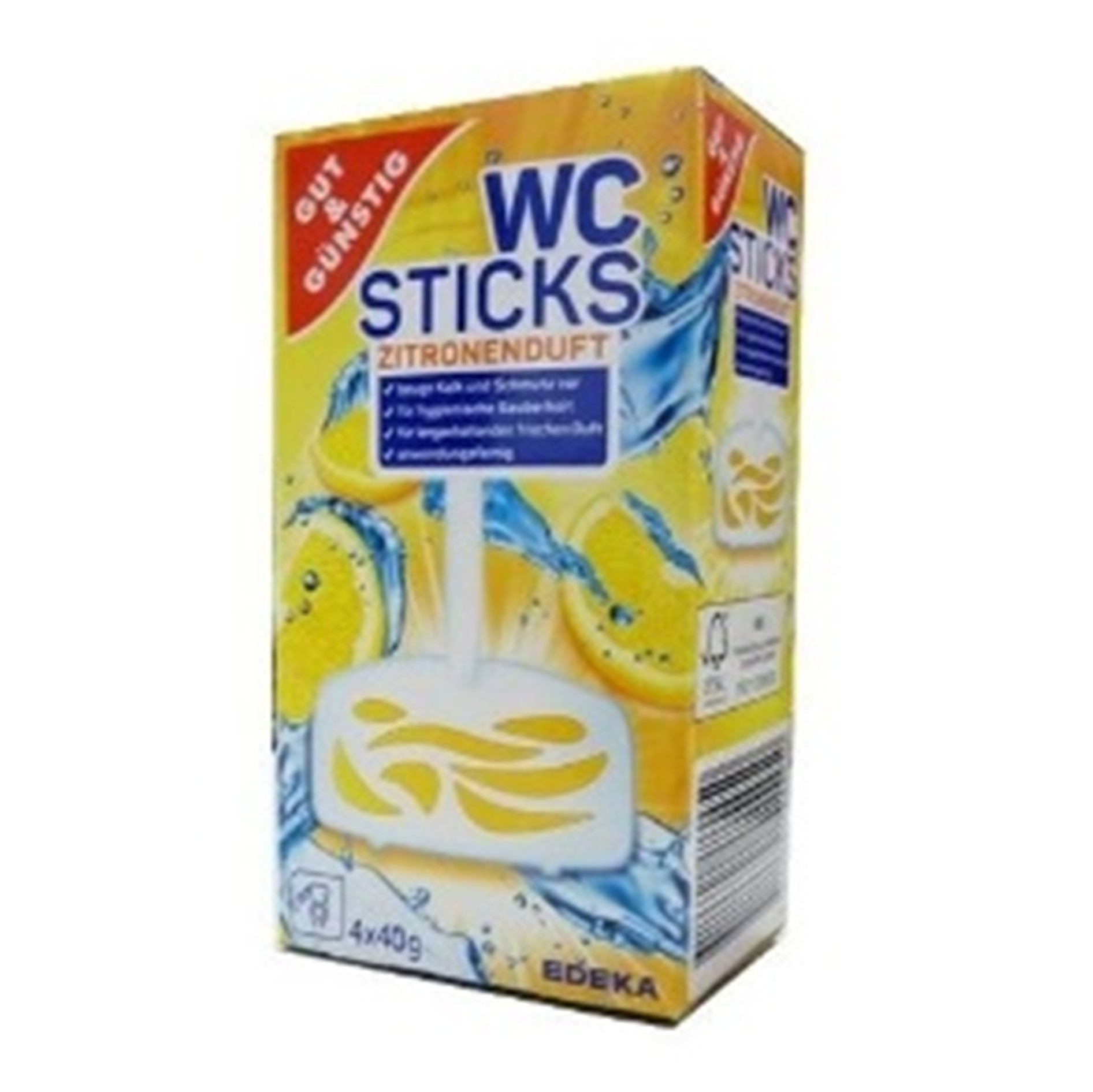 Підвісний блок для унітазу G&G Zitrone WC Sticks 4х40г (Німеччина)