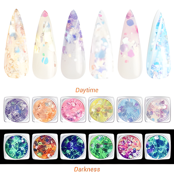 Horizon Glow Luminous Nail Art Glitter Kit - Premium product from Modelones collection