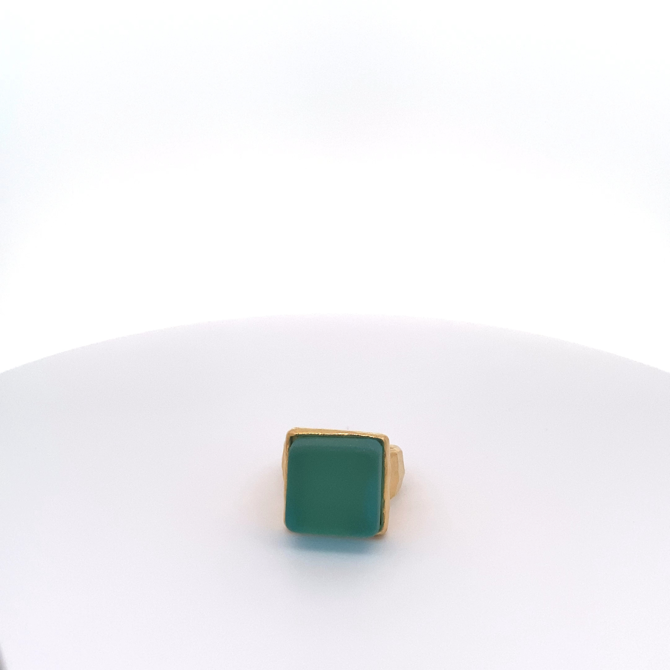 Cube Gold Ring - Premium product from Smart Glass Recycled Jewelry collection