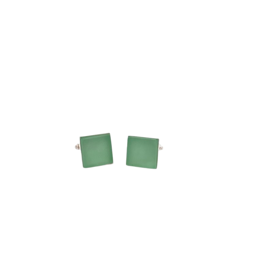 Silver Cuff Links - Premium product from Smart Glass Recycled Jewelry collection
