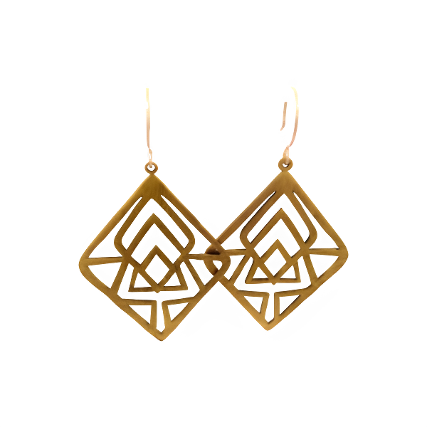 Geometric Rhombus Earrings - Premium product from Ornamental Things collection