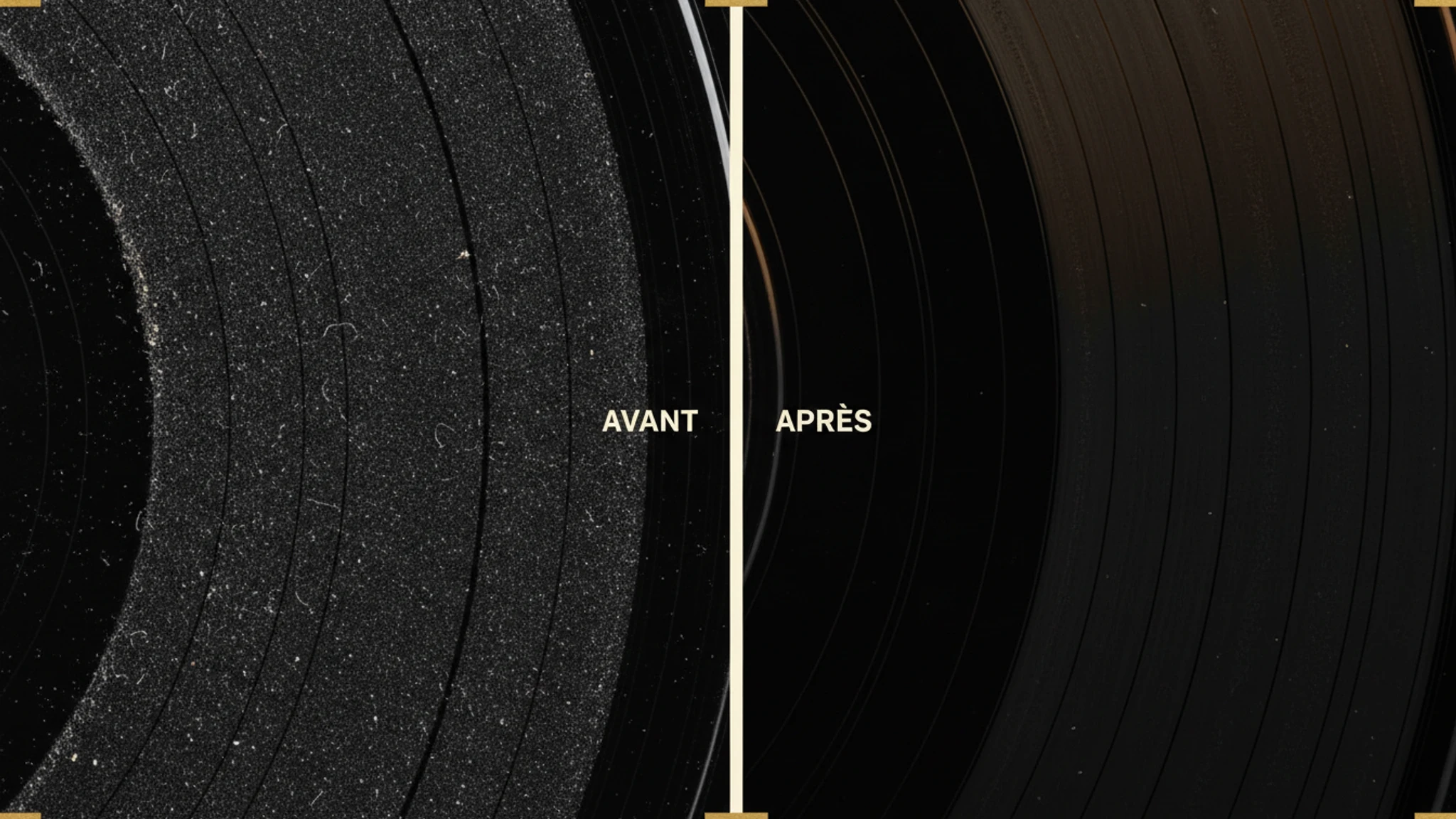 Nettoyer vinyle avant après brosse carbone sillon propre