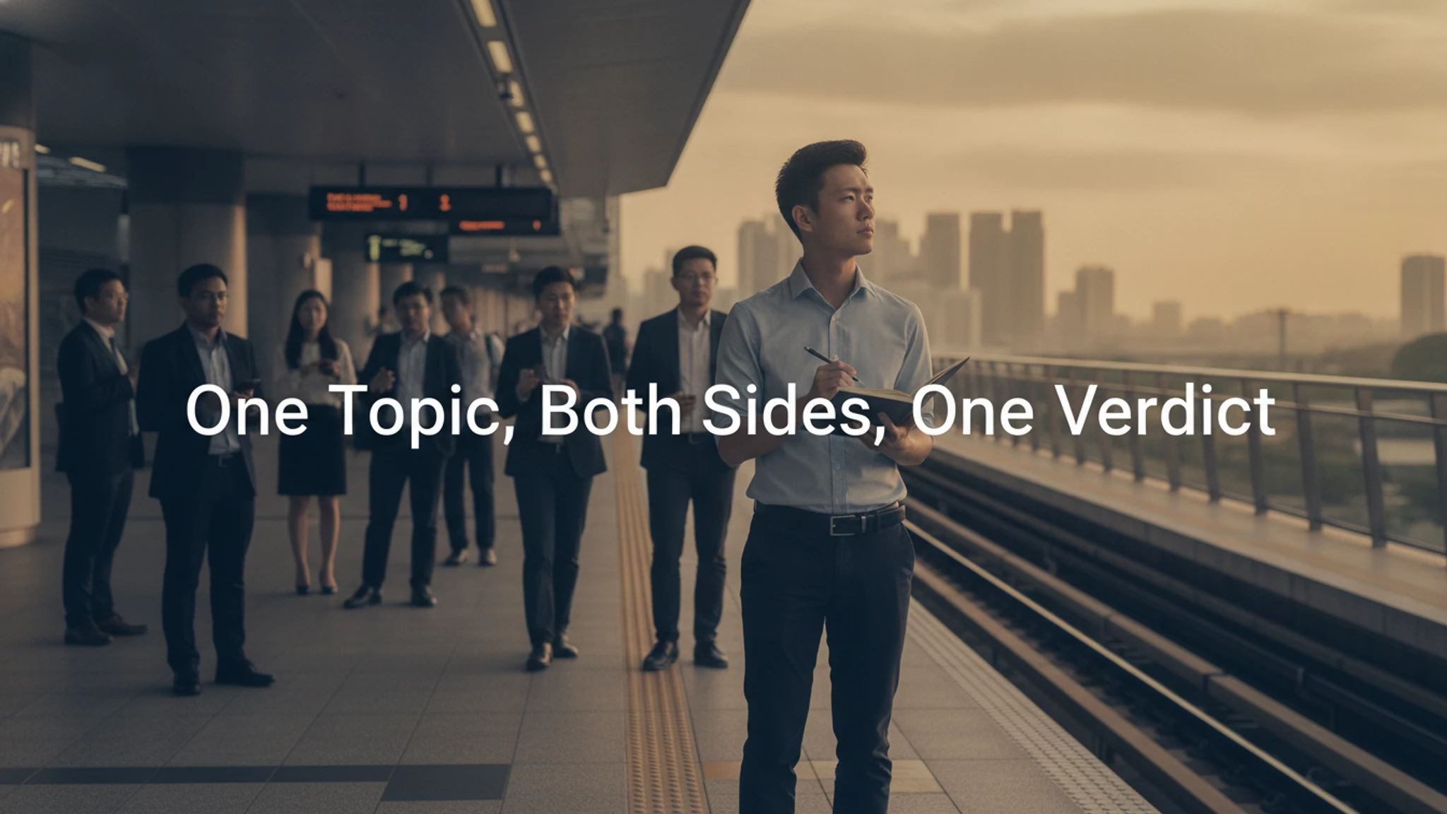 Singapore MRT commuters as a worked example of the argumentative essay format