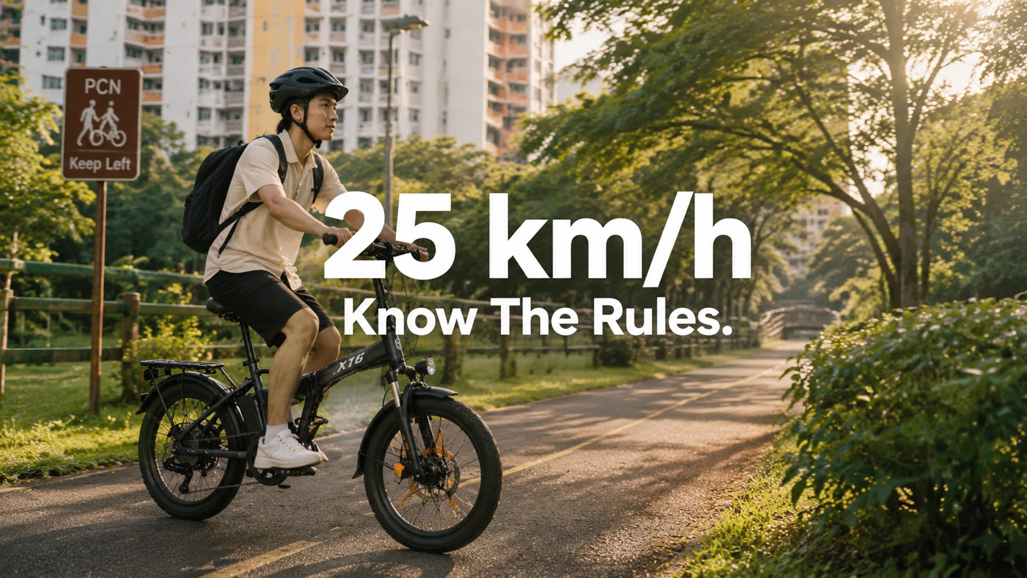 ebike speed limit singapore cyclist on park connector