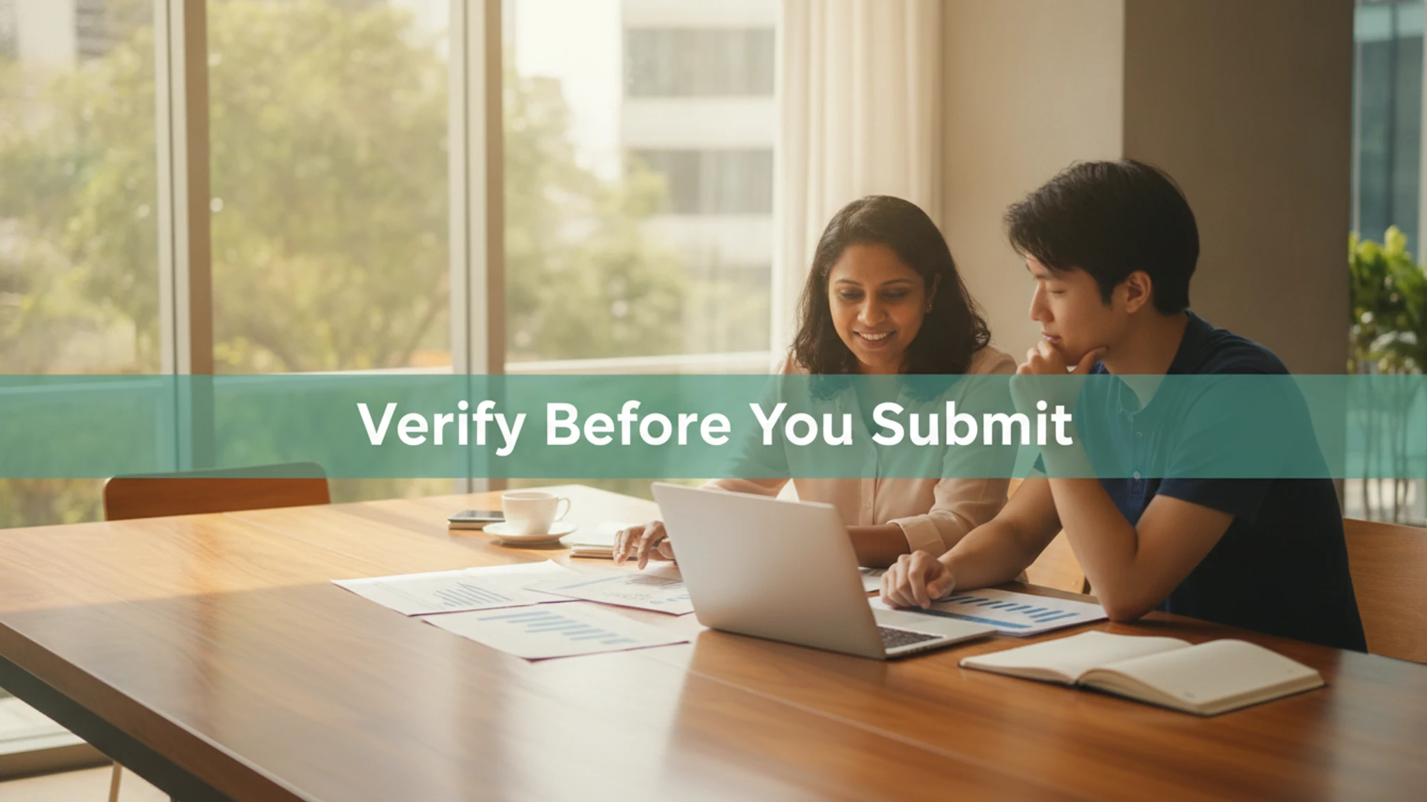 Student checking a clean Turnitin report before submission