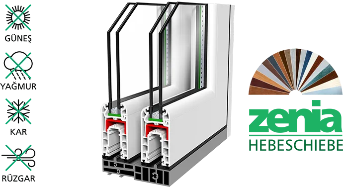 Zenia lift-and-slide door